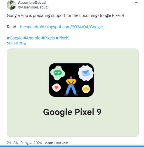 Ứng dụng Google đã tiết lộ các tệp và hoạt ảnh thiết lập của Pixel 9