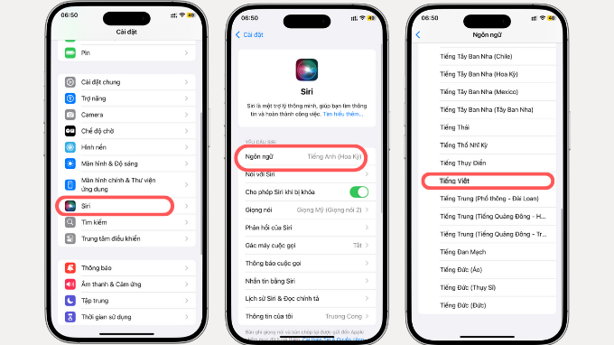 Hướng dẫn nhanh cách bật Siri tiếng Việt trên iPhone