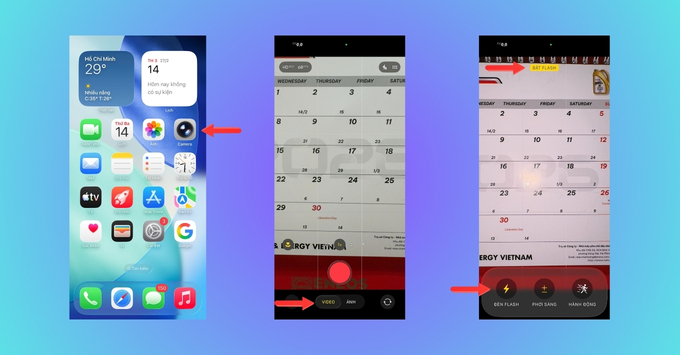 Hướng dẫn bật Flash khi quay video iPhone (Cập nhật iOS 17 trở lên) 2026