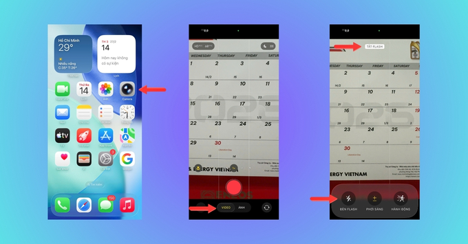 Hướng dẫn tắt Flash khi quay video iPhone (Cập nhật iOS 17 trở lên) 2026