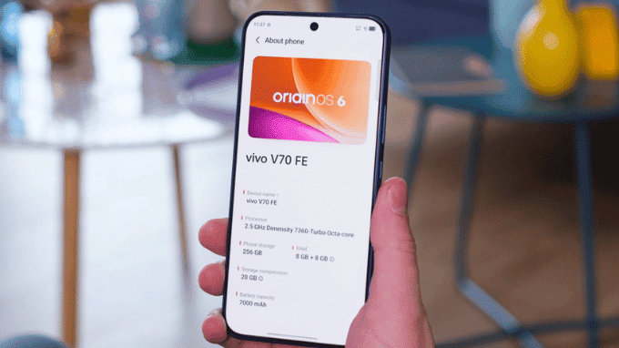 Hiệu năng Vivo V70 FE chip Dimensity 7360-Turbo