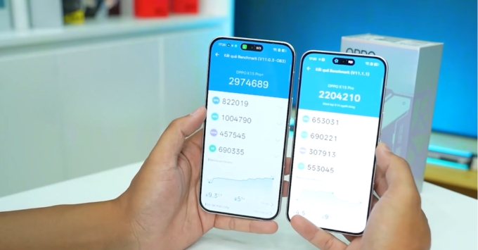 Hiệu năng thực tế Oppo K15 Pro và Oppo K15 Pro Plus: Dimensity 8500 Super vs Dimensity 9500S