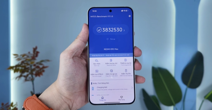 Điểm số Antutu cực khủng của Redmi K90 Max nhờ sự kết hợp giữa Dimensity 9500 tiến trình 3nm và chip đồ họa chuyên dụng D2.
