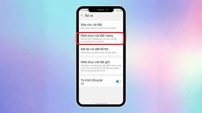 Thiết lập cài đặt gốc cho mạng trên realme