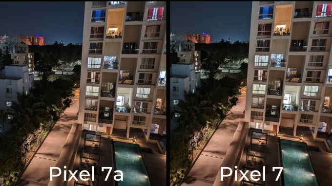 Ảnh chụp cảm biến chính trên camera Google Pixel 7 và Pixel 7a
