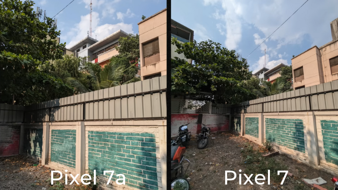 Ảnh chụp ống kính siêu rộng trên camera Google Pixel 7 và Pixel 7a