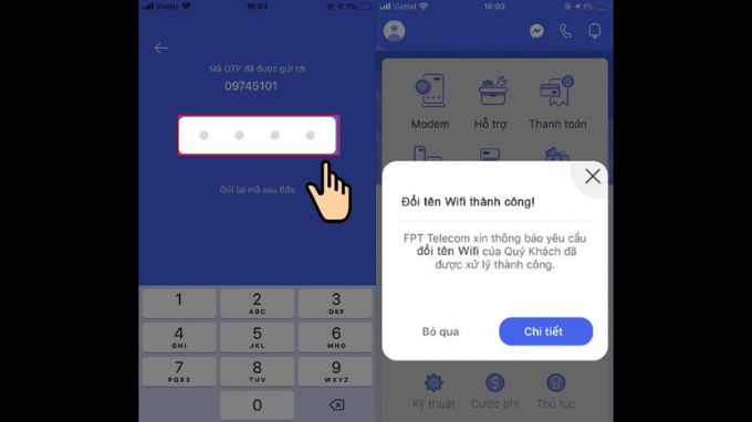 Đổi tên Wifi qua ứng dụng