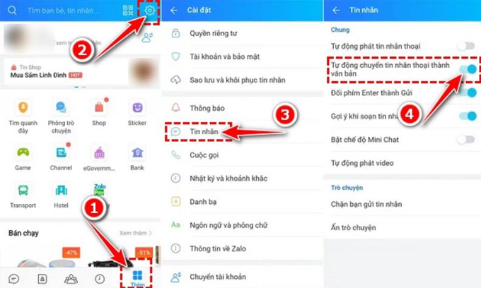Cách chuyển tin nhắn thoại thành văn bản trên Zalo kích hoạt chức năng