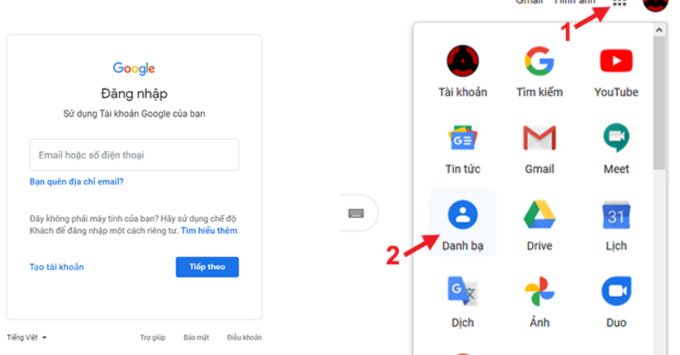 Cách lấy danh bạ từ iCloud sang Android bằng Google đăng nhập