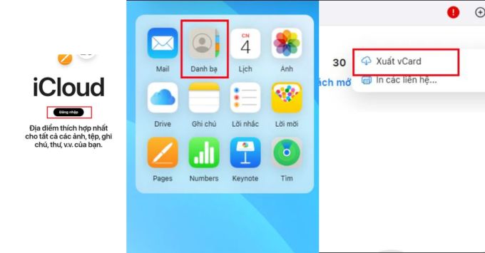 Cách lấy danh bạ từ iCloud sang Android bằng vCard