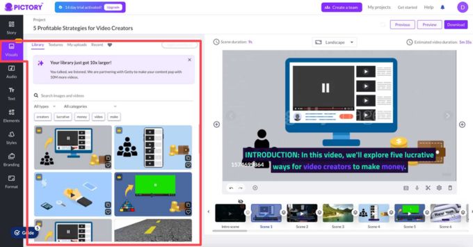 Công Cụ AI Tạo Video Hoạt Hình Pictory AI