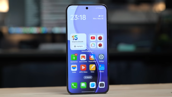 Màn hình OPPO Reno14 mượt mà với tần số quét 120Hz