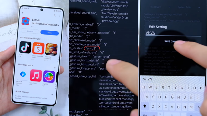 Ứng dụng SetEdit cài tiếng Việt