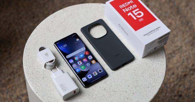 Dung lượng pin lớn 5520mAh công nghệ Silicon Carbon cho thời gian sử dụng cả ngày trên Redmi Note 15 5G