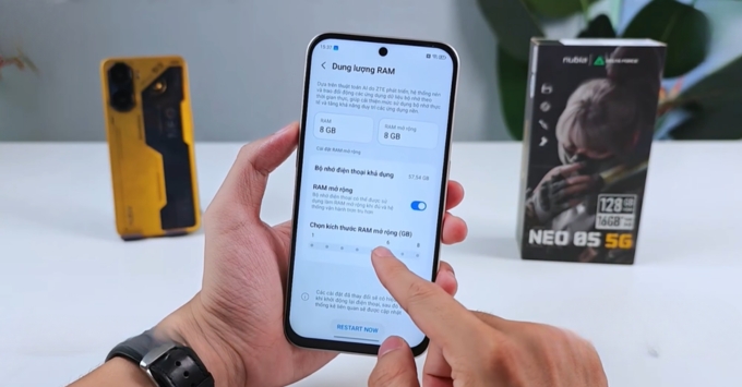 Dung lượng pin khủng 6050mAh công nghệ Dual-cell siêu bền bỉ chơi game cả ngày trên Nubia Neo 5 5G