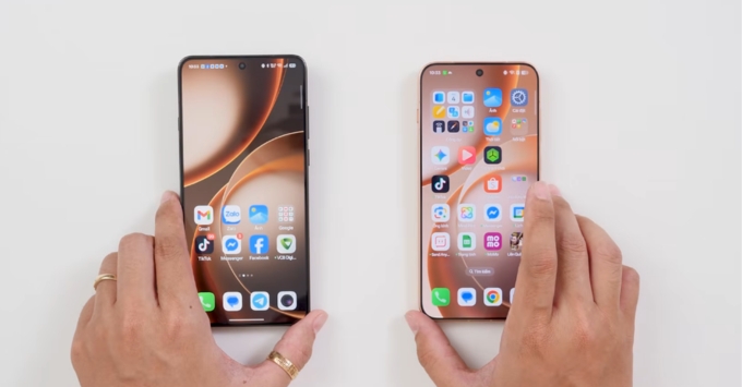 So sánh màn hình OPPO Find X9s và OPPO Find X9 Ultra với tấm nền AMOLED, độ phân giải cao, tần số quét 120Hz và độ sáng vượt trội.