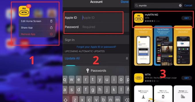 Sửa lỗi App Store bị dính iCloud cũ bằng cách Gỡ và tải lại ứng dụng bị kẹt