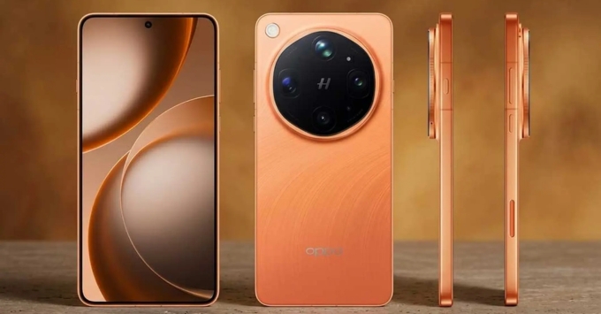 Điện thoại Find X9 Ultra cũ thiết kế flagship cao cấp, khung viền kim loại chắc chắn, mặt lưng da vegan sang trọng cùng cụm camera Hasselblad cỡ lớn nổi bật.