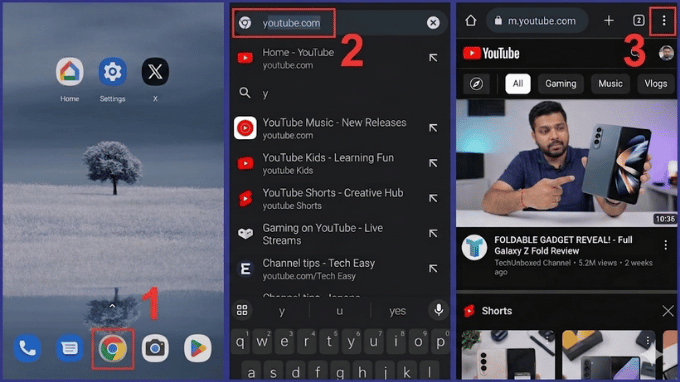 nghe nhạc trên YouTube khi tắt màn hình Xiaomi bằng chrome