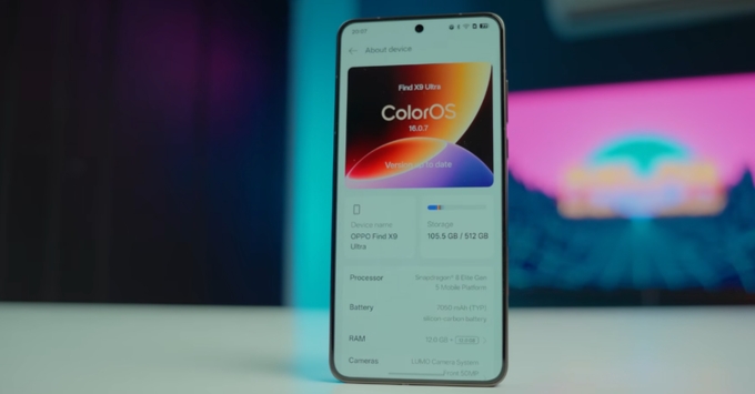 Hiệu năng OPPO Find X9 Ultra cũ với RAM LPDDR5X và bộ nhớ UFS 4.1 tốc độ cao