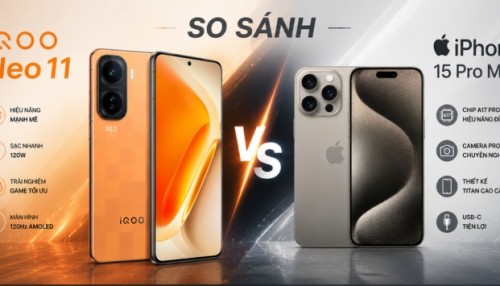 Nên mua iQOO Neo 11 hay iPhone 15 Pro Max trong năm 2026?