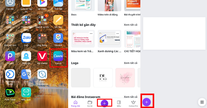 Cách tạo bảng trong Canva trên điện thoại bước tạo layer