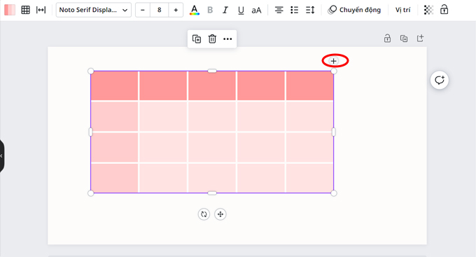 Cách tạo bảng trong Canva trên điện thoại và máy tính tùy chỉnh thêm cột