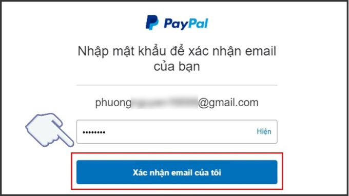 Cách xác thực tài khoản PayPal bước 2