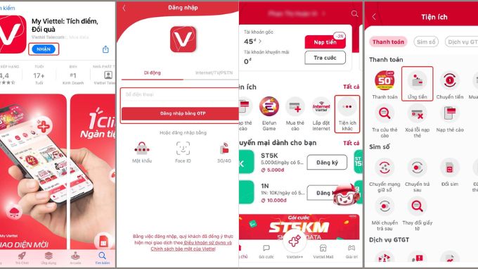 Qua ứng dụng My Viettel