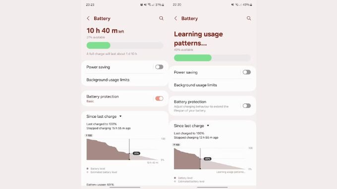 xem mức sử dụng pin trên Samsung Galaxy A35