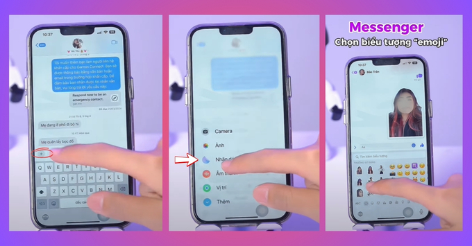 Cách tự tạo sticker trên Messenger từ ảnh bằng điện thoại iPhone