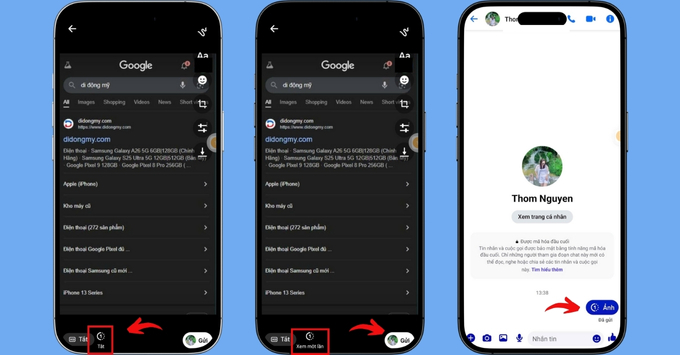 Cách bật tắt gửi ảnh xem 1 lần Messenger đơn giản