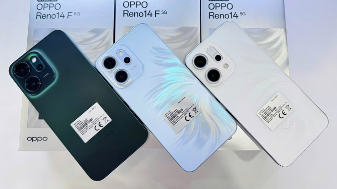 Mặt lưng OPPO Reno14 F hiệu ứng gradient độc đáo
