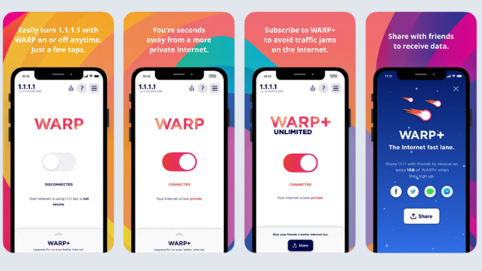Ứng dụng 1.1.1.1 của Cloudflare
