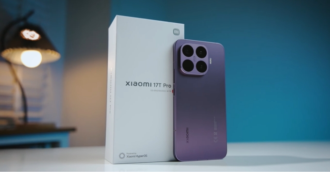 Điện thoại Xiaomi 17T Pro thiết kế nguyên khối sang trọng với khung viền nhôm phẳng cực mỏng