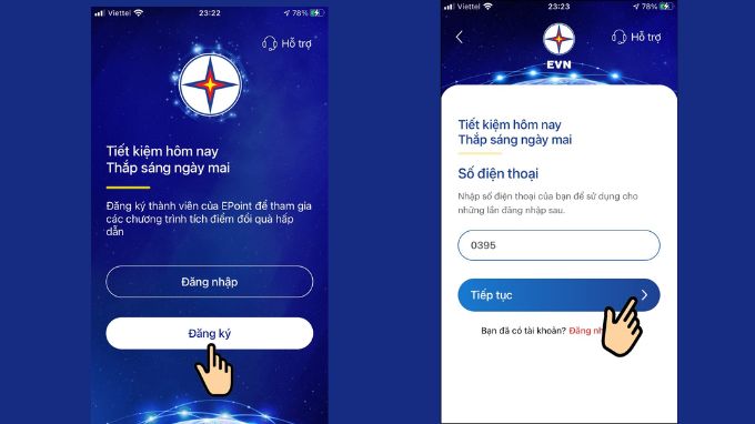 bước 1: Hướng dẫn xem tiền điện hàng ngày với app Epoint EVN