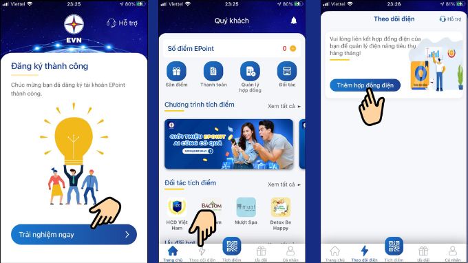 bước 3: Hướng dẫn xem tiền điện hàng ngày với app Epoint EVN