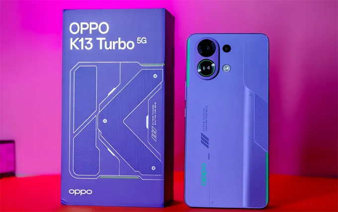 Điện thoại OPPO K13 Turbo sở hữu ngoại hình như một smartphone gaming thực thụ