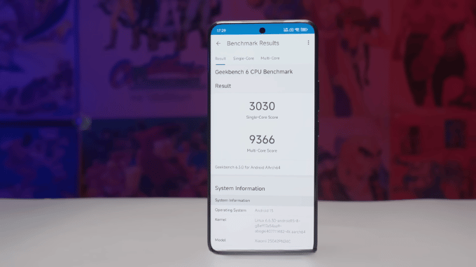 Xiaomi 15S Pro đạt điểm benchmark ngang flagship cao cấp