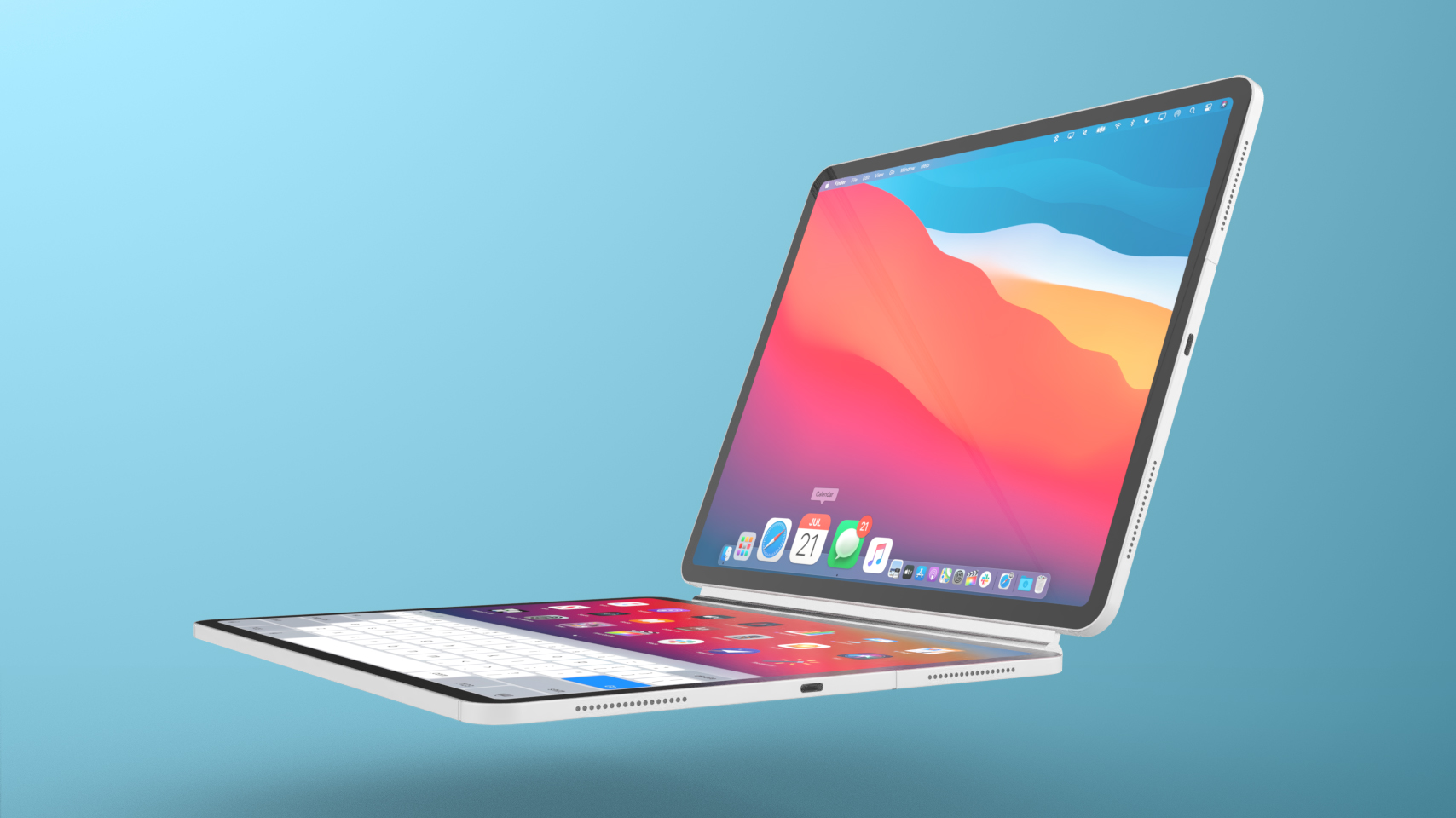 Apple có ý tưởng kết hợp hai iPad lại thành một chiếc laptop