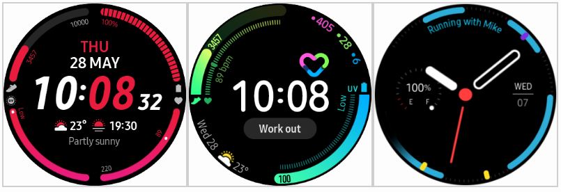 Mặt đồng hồ Galaxy Watch 3 đa dạng