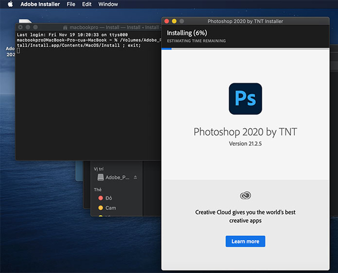Cách tải Photoshop miễn phí trên máy Mac bước cài đặt vào máy