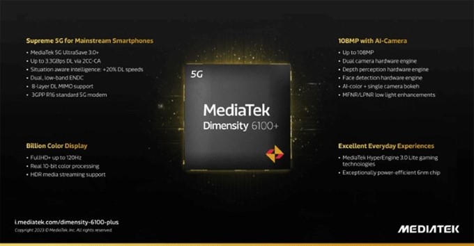 Mediatek trình làng Dimensity 6100+
