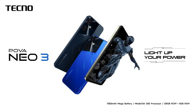 Tecno Pova Neo 3 chính thức lộ diện thiết kế đẹp mắt cùng viên pin khủng 7.000mAh