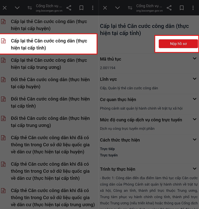 Cách đăng ký CCCD online thông tin
