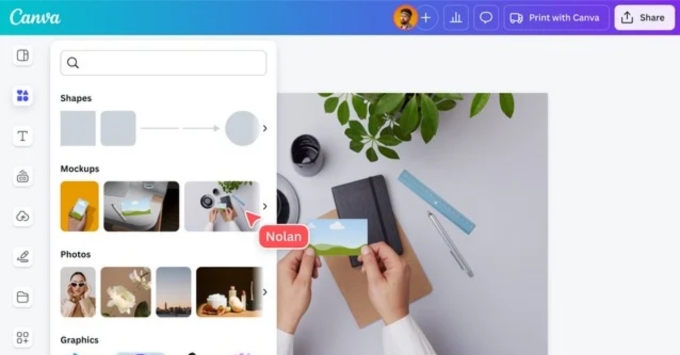 Cách tạo mockup website trên canva