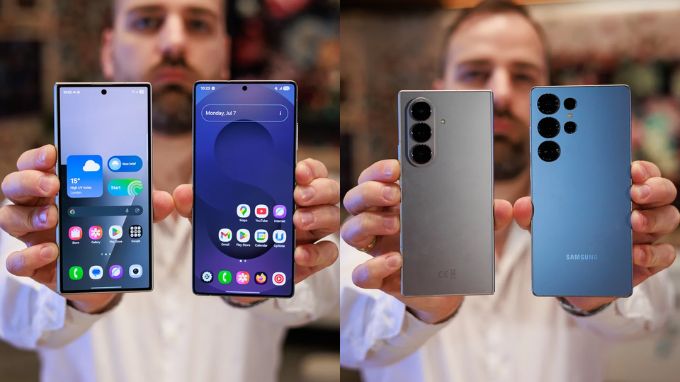 Samsung Galaxy Z Fold 7 và Samsung Galaxy S25 Ultra màn hình