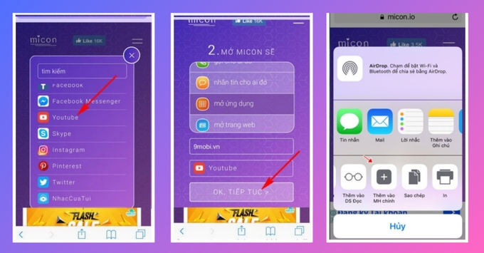 Thêm icon tùy chỉnh vào màn hình chính iPhone bằng Micon.io