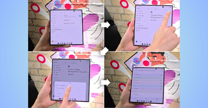 Galaxy Z Fold8 Ultra đa nhiệm với Now Nudge và Gemini Notebook