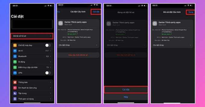 Cài đặt hồ sơ cấu hình Next Icon để thay đổi icon hàng loạt trên iPhone